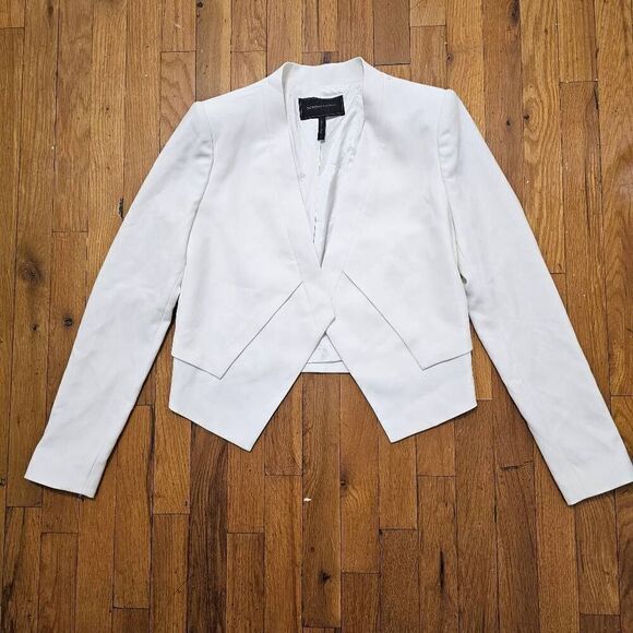 BCBGMAXAZRIA Off White Layered Open Blazer Jacket Size Small - Picture 2 of 8